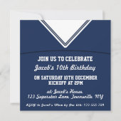 Invitation Modèle orienté d'invitation de partie du Jersey du (Devant)