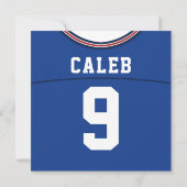 Invitation Modèle orienté d'invitation de partie du Jersey du (Dos)