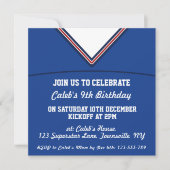 Invitation Modèle orienté d'invitation de partie du Jersey du (Devant)