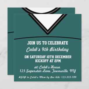 Invitation Modèle orienté d'invitation de partie du Jersey du