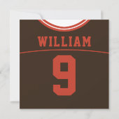 Invitation Modèle orienté d'invitation de partie du Jersey du (Dos)