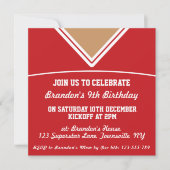 Invitation Modèle orienté d'invitation de partie du Jersey du (Devant)