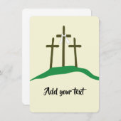 Invitation Modèle Pâques chrétien  (Devant / Derrière)