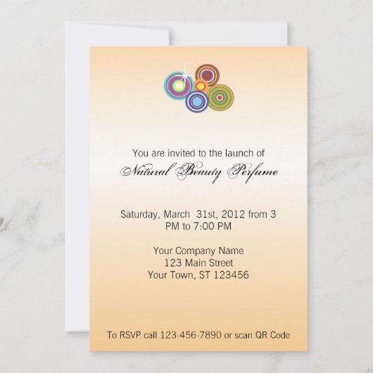 Invitation Modèle parfum (Dos)