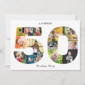 Invitation Modèle photo 50e anniversaire (Devant)