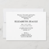 Invitation Modèle photo 50e anniversaire (Dos)