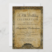 Invitation Modèle photo d'anniversaire personnalisé Retro Vin (Dos)