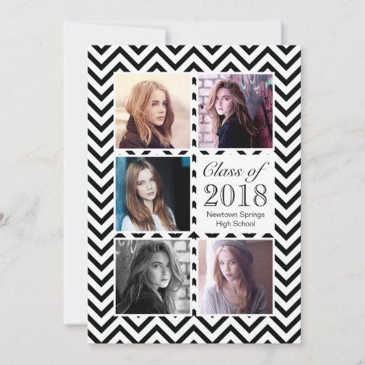 Invitation Modèle photo de la fête de fin d'études secondaire (Devant)