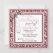 Invitation Modèle photo d'impression Cheetah (Dos)