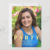 Invitation Modèle photo diplômé Stylish Simple Calligraphie (Dos)