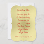 Invitation Modèle photo Gold Snowflake (Dos)