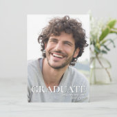 Invitation Modèle photo Moderne Graduation Paty Celebration (Debout devant)