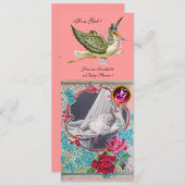 INVITATION MODÈLE PHOTO MONOGRAM BABY SHOWER STORK (Devant / Derrière)