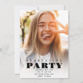 Invitation Modèle photo noir et blanc moderne (Dos)