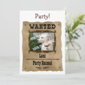 Invitation Modèle photo occidental sauvage Recherché de (Debout devant)