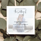 Invitation Modèle photo simple Mariage élégant