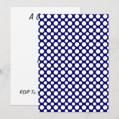 Invitation Modèle Pois blanc (Devant / Derrière)