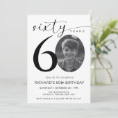 Invitation modèle pour 60e anniversaire, Collage d (Debout devant)