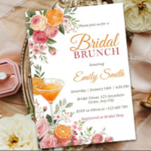 Invitation modèle pour brunch de mariage Citrus, C