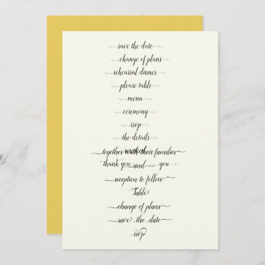 Invitation modèle pour les échanges de polices (Devant / Derrière)