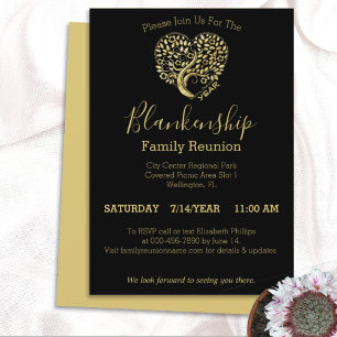 Invitation modèle pour réunion de famille arbre à
