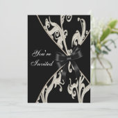 Invitation modèle pour soirée avec tourbillon de c (Debout devant)