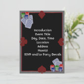 Invitation modèle pour soirée poker (Debout devant)