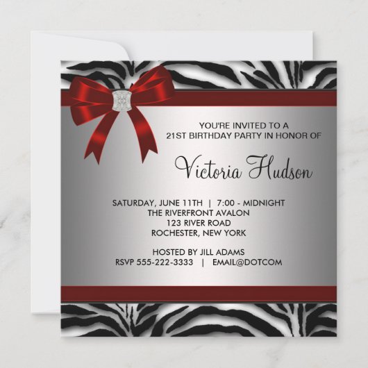 Invitation modèle pour une fête d'anniversaire thè (Devant)