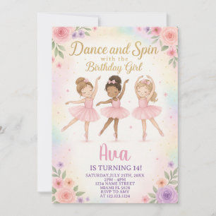 Invitation Modèle Princesse de ballet sur mesure
