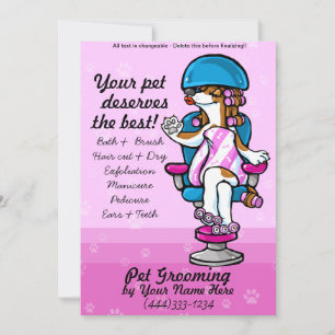 Invitation Modèle promotionnel Dog Grooming