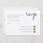 Invitation Modèle RSVP de mariage manuscrit (Devant)