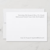 Invitation Modèle RSVP de mariage manuscrit (Dos)