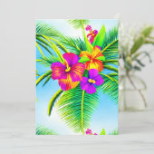 Invitation Modèle sans couture tropical hawaïen (Debout devant)