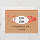 Invitation Modèle Seafood Restaurant (Dos)