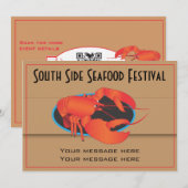 Invitation Modèle Seafood Restaurant (Devant / Derrière)