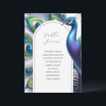 Invitation Modèle unique de Mariage de Peacock<br><div class="desc">Ce modèle mariage à carte assise est doté d'un paon aquarelle et de plumes dans les tons bleu royal, vert et violet. Utilisez les champs modèle pour do-it-yourself vos noms personnalisés et votre numéro de table définis dans une arche blanche unique. Commandez des cartes imprimées ou un téléchargement instantané imprimable....</div>