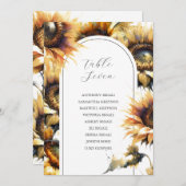 Invitation Modèle unique de Mariage de tournesol (Devant / Derrière)
