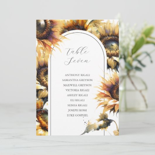 Invitation Modèle unique de Mariage de tournesol (Debout devant)