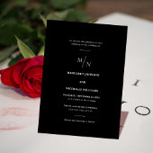 Invitation modèle unique en noir et blanc