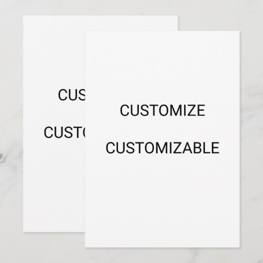 INVITATION MODÈLE VIDE PERSONNALISABLE FAIT SUR COMMANDE DE (Devant / Derrière)