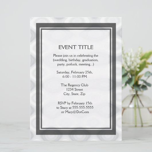 Invitation Modèle vierge rapide et facile (Debout devant)