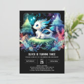 Invitation Modèle Whimsy Dragon Anniversaire (Debout devant)