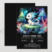 Invitation Modèle Whimsy Dragon Anniversaire (Devant / Derrière)