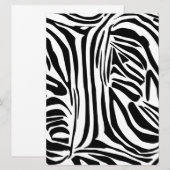 Invitation Modèle Zèbre (Devant / Derrière)