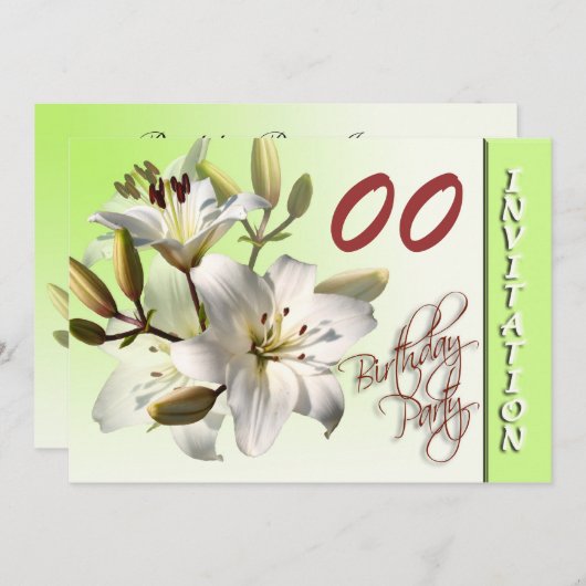 Invitation Modèles de l'invitation (Devant / Derrière)