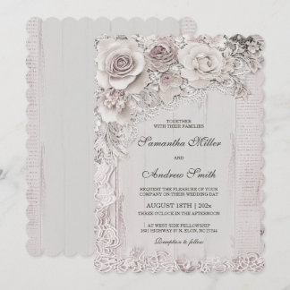 Invitation Modèles de mariage élégants vintage bohème