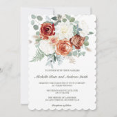 Invitation Modèles de mariage Terracotta Sage (Devant)
