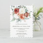 Invitation Modèles de mariage Terracotta Sage (Debout devant)