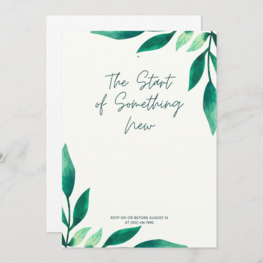 Invitation modèles d'invitation (Devant / Derrière)