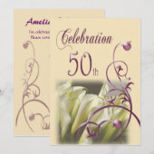 Invitation Modèles d'invitation pour fête d'anniversaire 50 a (Devant / Derrière)